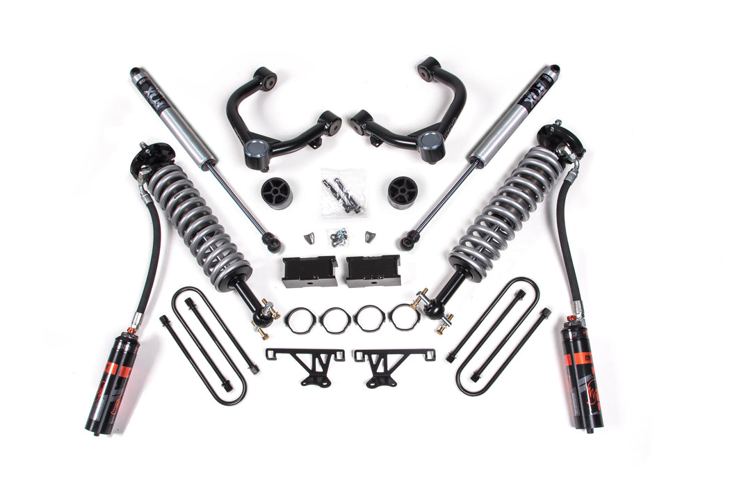BDS 25-26 Chevy Tb/GMC AT4 1500 4WD 1.5" Suspension Lift Kit, 0.5" Rear, Block - Fox 2.5 Performance Elite Series C/O Front, Fox 2.5 Performance Elite Series Rear