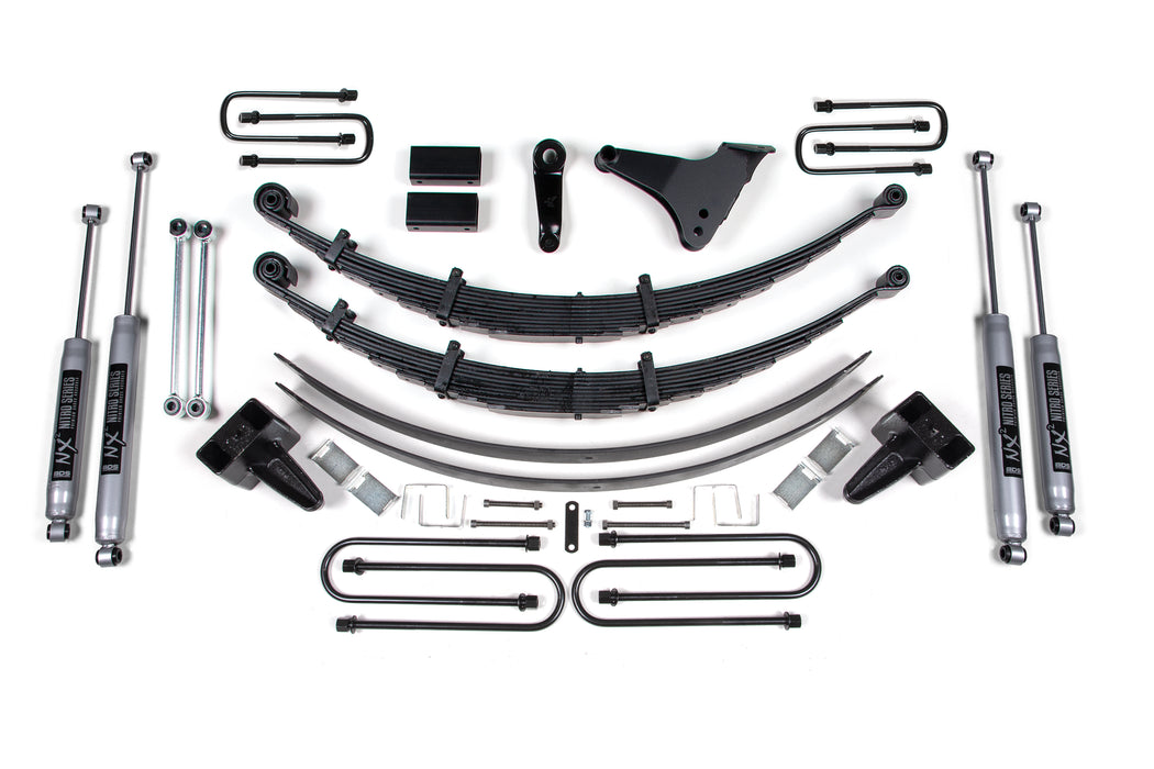 BDS 6" Lift Kit | Ford F250/F350 Super Duty 99-04 4WD Square U Bolt Before 2-99 Block Kit without Factory Overload Fox 2.0 Performance