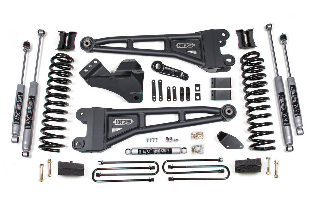 BDS 4" Lift Kit | w/ Radius Arm Ford F250/F350 Super Duty 08-10 4WD Gas Leaf Springs