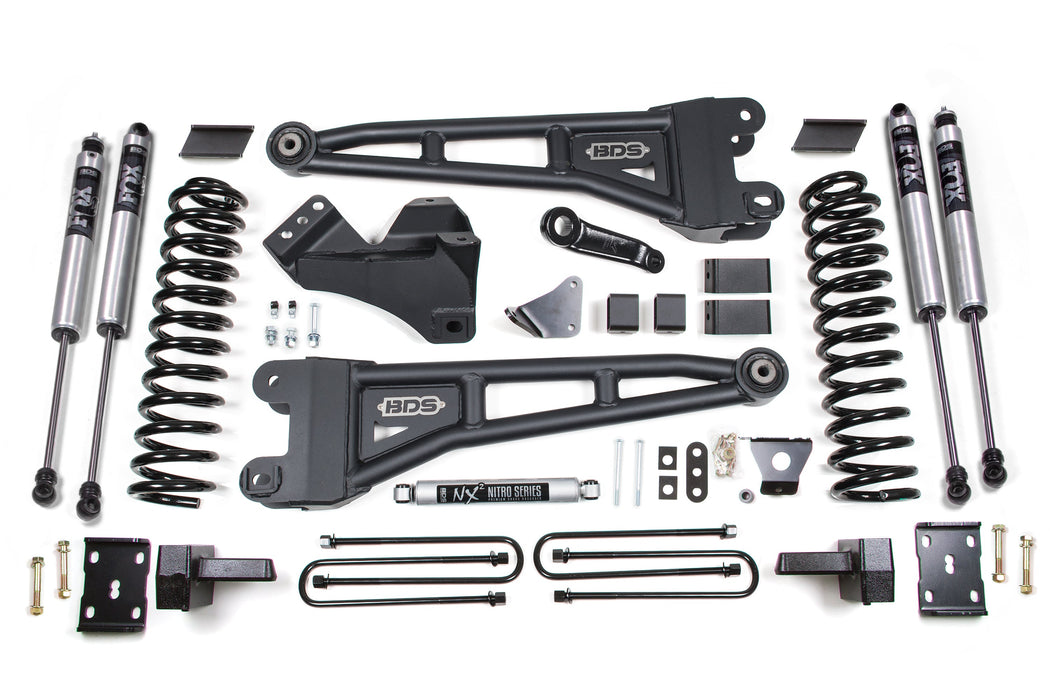 BDS 6" Lift Kit | w/ Radius Arm Ford F250/F350 Super Duty 05-07 4WD Diesel 4" Block With Overload