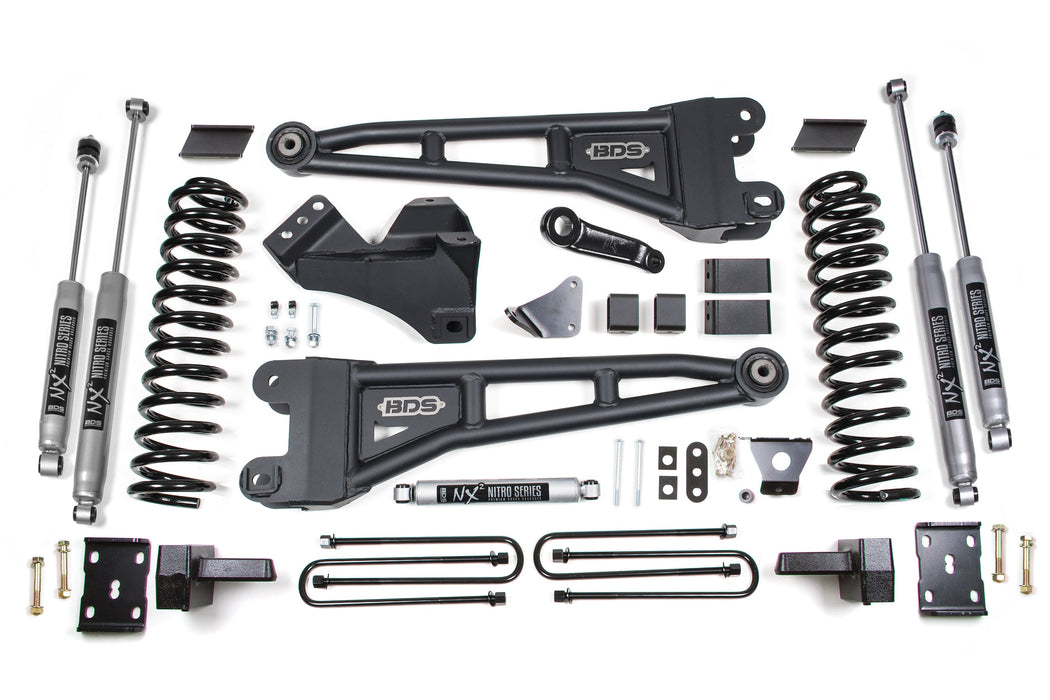 BDS 6" Lift Kit | w/ Radius Arm Ford F250/F350 Super Duty 05-07 4WD Diesel 4" Block With Overload