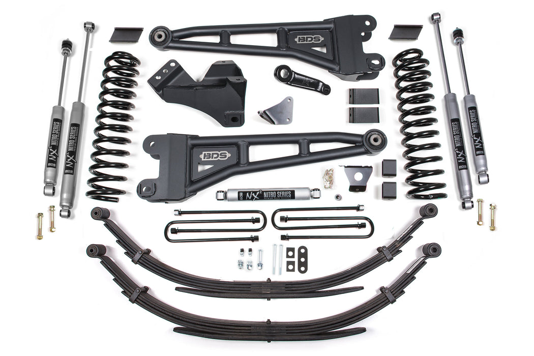 BDS 6" Lift Kit | w/ Radius Arm Ford F250/F350 Super Duty 08-10 4WD Diesel Leaf Spring