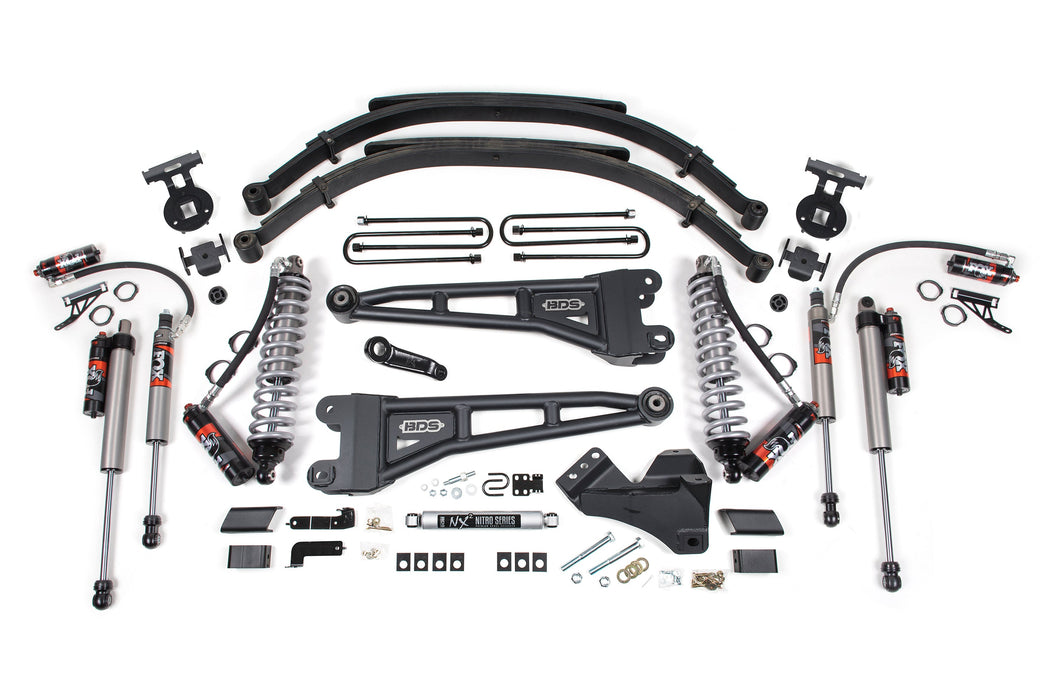 BDS 4" Lift Kit | w/ Radius Arm FOX 2.5 Performance Elite Coil-Over Conversion Ford F250/F350 Super Duty 17-19 4WD Diesel Leaf Springs