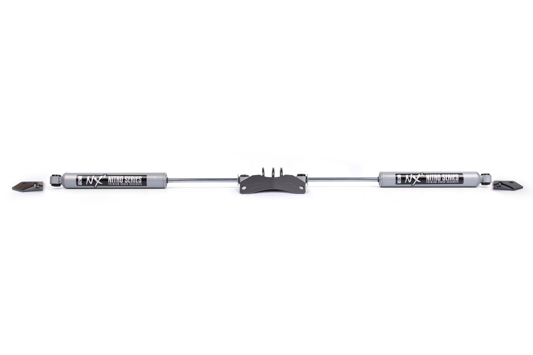 BDS Dual Steering Stabilizer Kit w/ NX2 Shocks Ram 1500 Mega Cab 06-08 4WD Y-Style Steering