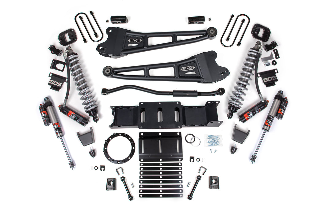 BDS 19-25 Ram 3500 4WD 3" Radius Arm Suspension Lift Kit, 2" Rear, Block w/Overload, 8 Bolt Diesel - Fox 2.5 Performance Elite Series C/O Front, Fox 2.5 Performance Elite Series Rear