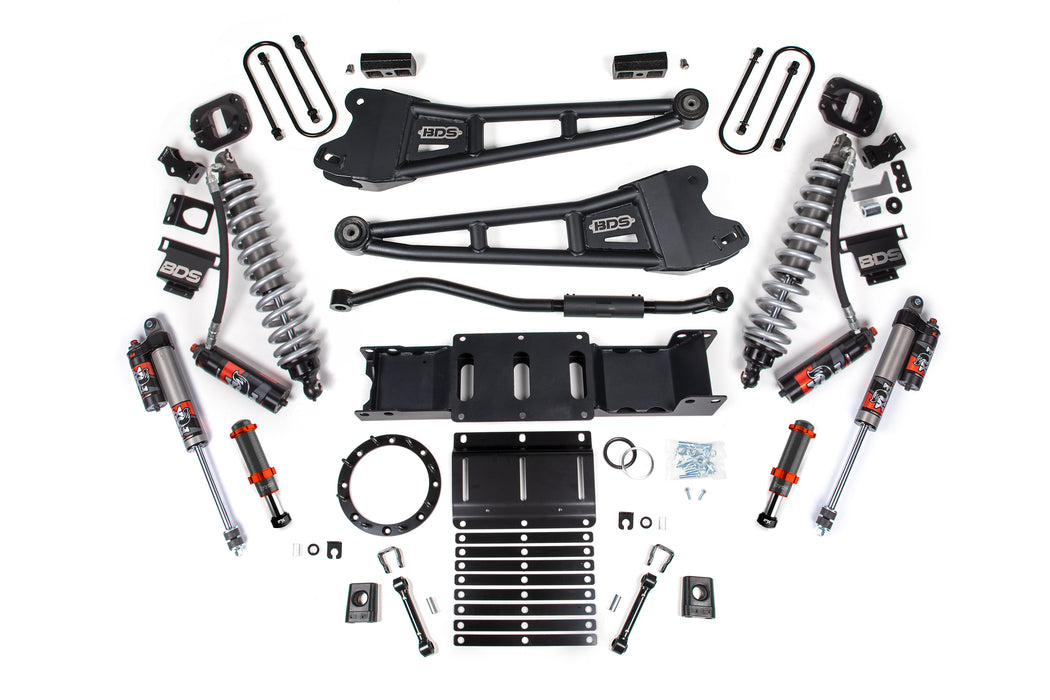 BDS 19-25 Ram 3500 4WD 3" Radius Arm Suspension Lift Kit, 2" Rear, Block w/Overload, 8 Bolt Diesel - Fox 2.5 Performance Elite Series C/O Front, FOX 2.0 Front Bump, Fox 2.5 Performance Elite Series Rear