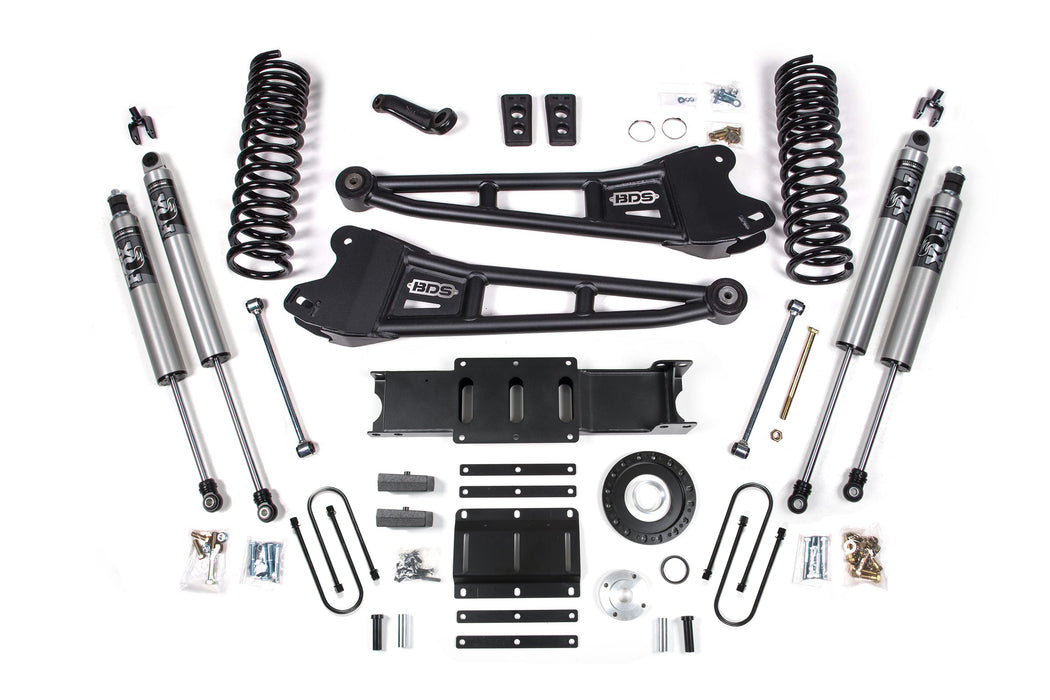 BDS 13-18 Ram 3500 4WD (Diesel) 6" Radius Arm Suspension Lift Kit, 8-Bolt Indexing Ring, 5" Rear Lift, Block - NX2 Nitro Series
