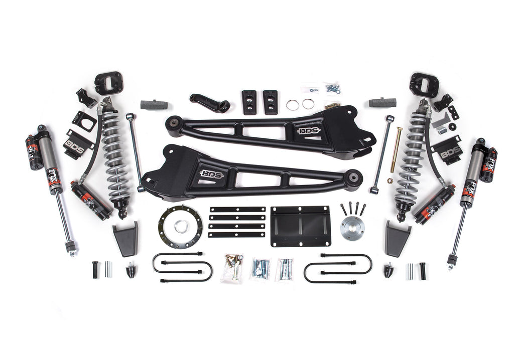 BDS 13-18 Ram 3500 4WD 6" Radius Arm Suspension Lift Kit, 4" Rear, Block, 8 Bolt Diesel - Fox 2.5 Performance Elite Series C/O Front, Fox 2.5 Performance Elite Series Rear