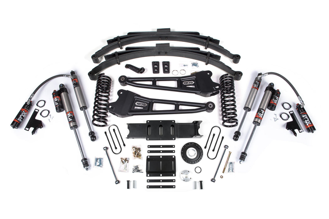 BDS 13-18 Ram 3500 4WD (Diesel) 6" Radius Arm Suspension Lift Kit, 5" Rear Lift, Block - Fox 2.5 IFP Performance Series