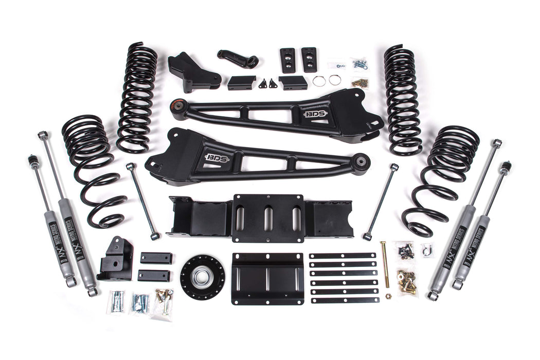 BDS 2025 Ram 2500 4WD (Diesel) 6" Radius Arm Suspension Lift Kit, 4.5" Rear Lift, Coil Spring