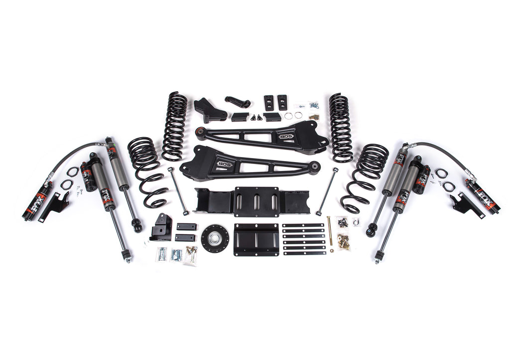 BDS 2025 Ram 2500 4WD (Diesel) 4" Radius Arm Suspension Lift Kit W/ Indexing Ring, 2.5" Rear Lift, Coil Spring