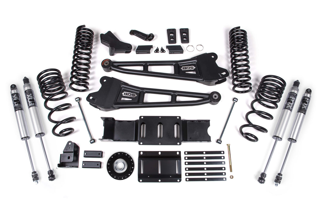 BDS 2025 Ram 2500 4WD (Diesel) 4" Radius Arm Suspension Lift Kit W/ Indexing Ring, 2.5" Rear Lift, Coil Spring