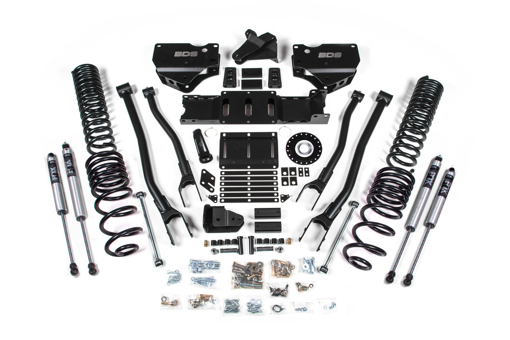 BDS 2025 Ram 2500 4WD (Diesel) 4" 4-Link Suspension Lift Kit W/ Indexing Ring, 2.5" Rear Lift, Coil Spring