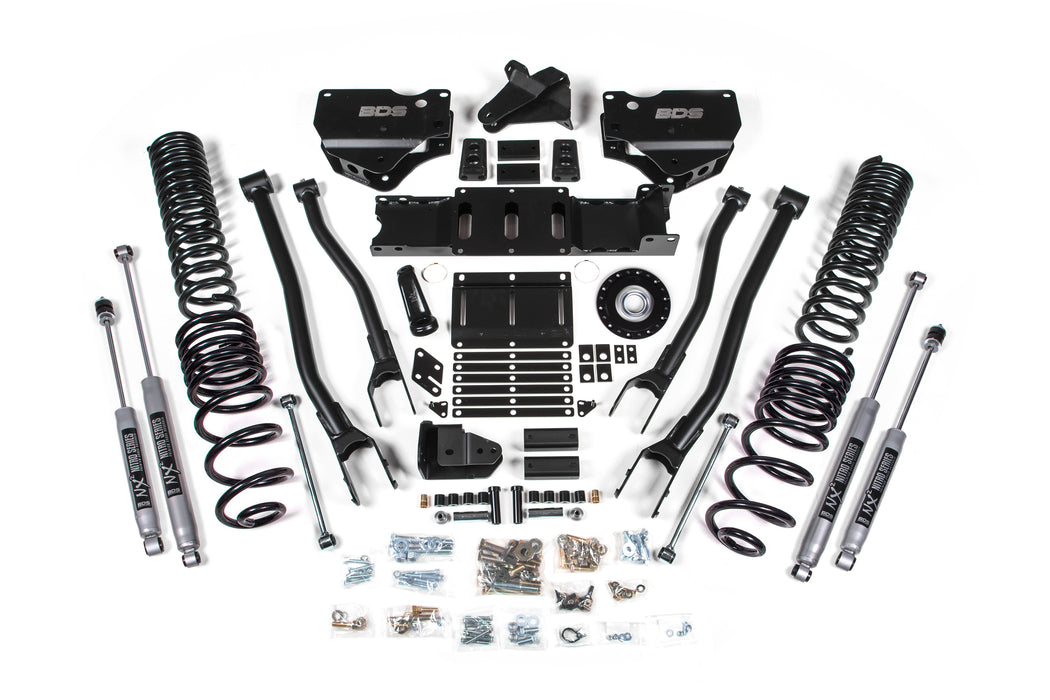 BDS 2025 Ram 2500 4WD (Diesel) 4" 4-Link Suspension Lift Kit W/ Indexing Ring, 2.5" Rear Lift, Coil Spring