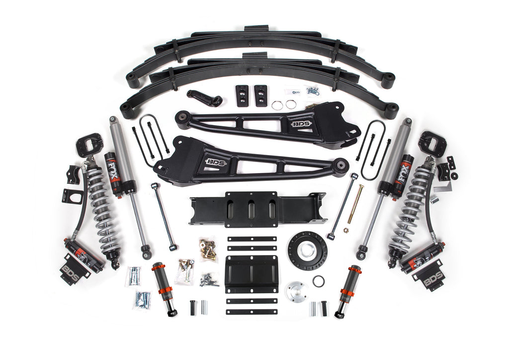 BDS 13-18 Ram 3500 (Diesel) 6" Coilover Conversion Kit, 4.5" Rear Lift, Leaf Spring, 8 Bolt - Fox 2.5 Performance Elite Series C/O + Fox 2.0 IFP Bump Stop, Fox 2.5 Performance Elite Series