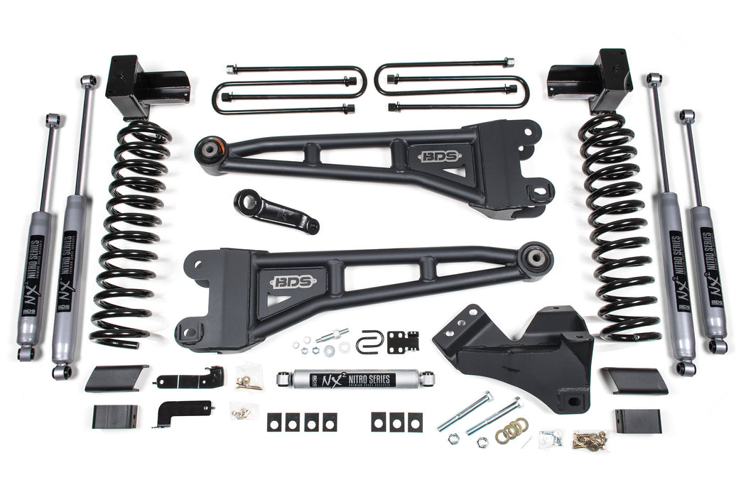 BDS 5" Lift Kit | w/ Radius Arm Ford F250/F350 Super Duty 23-24 4WD Diesel 5" Block with 3 Leaf Main