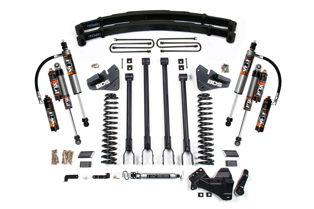 BDS 4" Lift Kit | 4-Link Conversion Ford F250/F350 Super Duty 17-19 4WD Diesel Leaf Springs