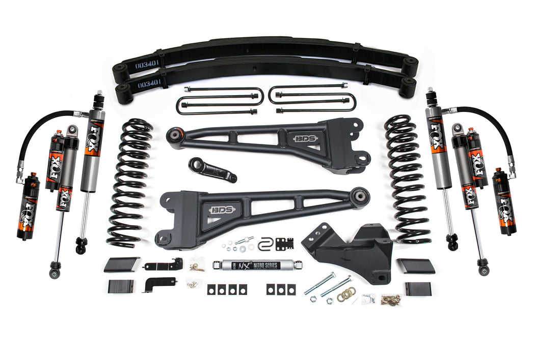 BDS 4" Lift Kit | w/ Radius Arm Ford F250/F350 Super Duty 17-19 4WD Gas Leaf Spring