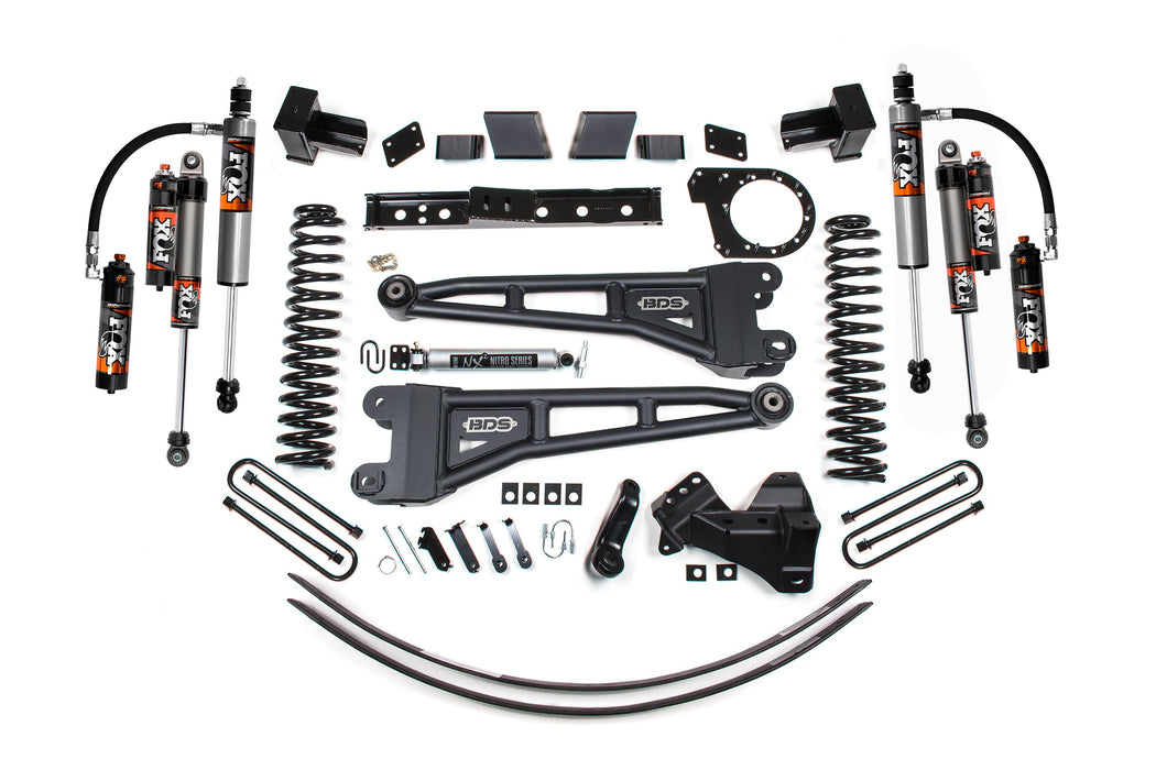 BDS 6" Lift Kit | w/ Radius Arm Ford F250/F350 Super Duty 17-19 4WD Diesel 5" Block With 2 Leaf Main