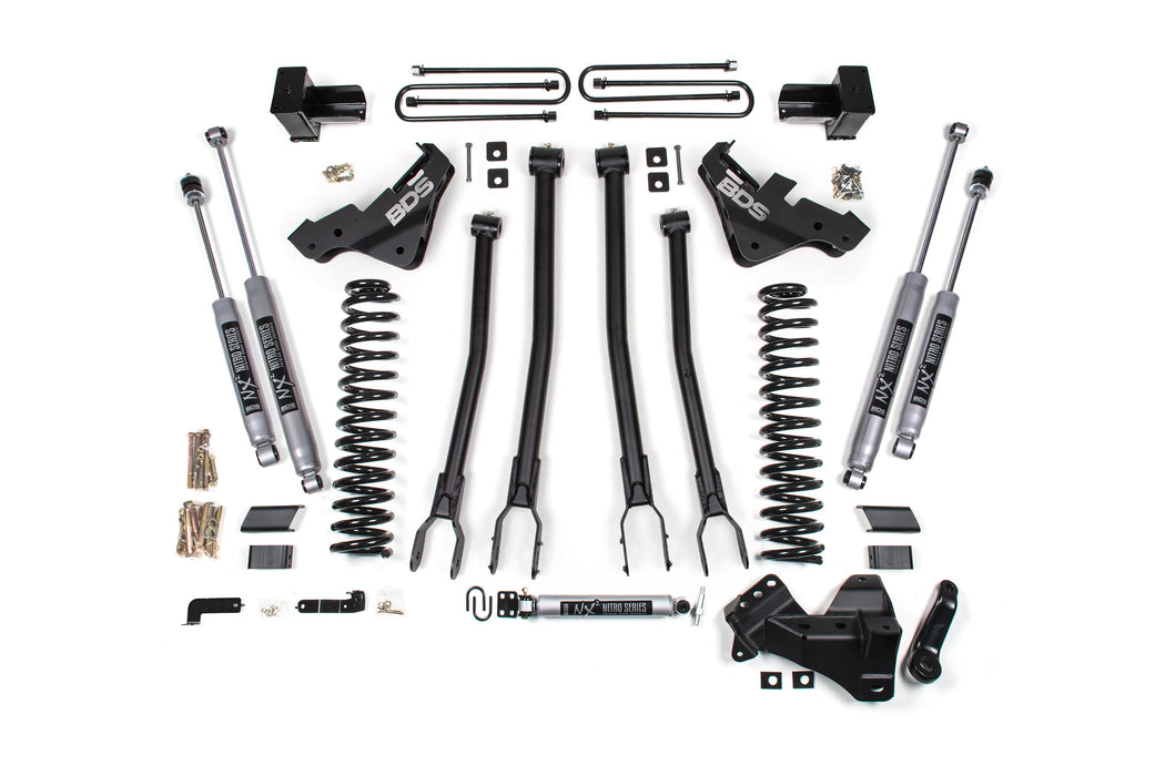 BDS 23-26 Ford F-250/F-350 Super Duty 4WD 5" 4-Link Suspension Lift Kit, 3" Rear, Block, Gas - Fox 2.5 IFP Performance Series