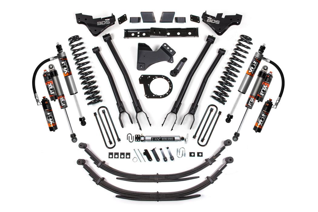 BDS 23-26 Ford F-250/F-350 Super Duty 4WD 7" 4-Link Suspension Lift Kit, 6" Rear, Leaf Spring, Diesel - NX2 Nitro Series