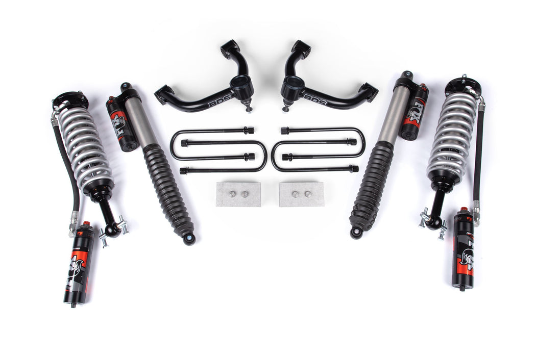 BDS 21-25 Ford F-150 3" Suspension Lift Kit, Incl/ Sensor UCAs - Fox 2.5 Performance Elite Series C/O Front, Fox 2.0 IFP Performance Elite Series Rear