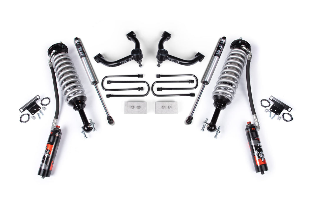 BDS 21-25 Ford F-150 3" Suspension Lift Kit, Incl/ Sensor UCAs - Fox 2.5 Performance Elite Series C/O Front, Fox 2.0 IFP Performance Series Rear