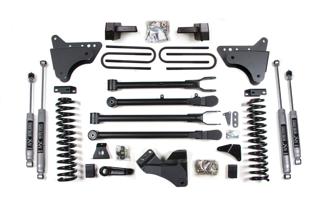 BDS 4" Lift Kit | w/ 4-Link Ford F250/F350 Super Duty 05-07 4WD Diesel Leaf Springs