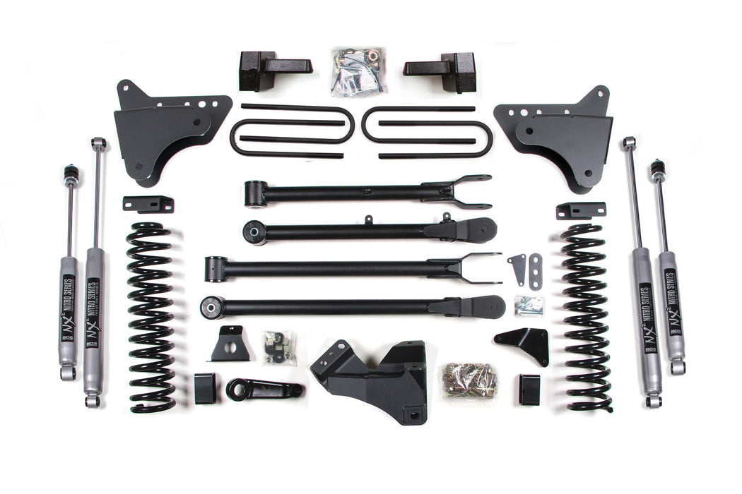 BDS 6" Lift Kit | w/ 4-Link Ford F250/F350 Super Duty 08-10 4WD Gas Block Without Factory Overload