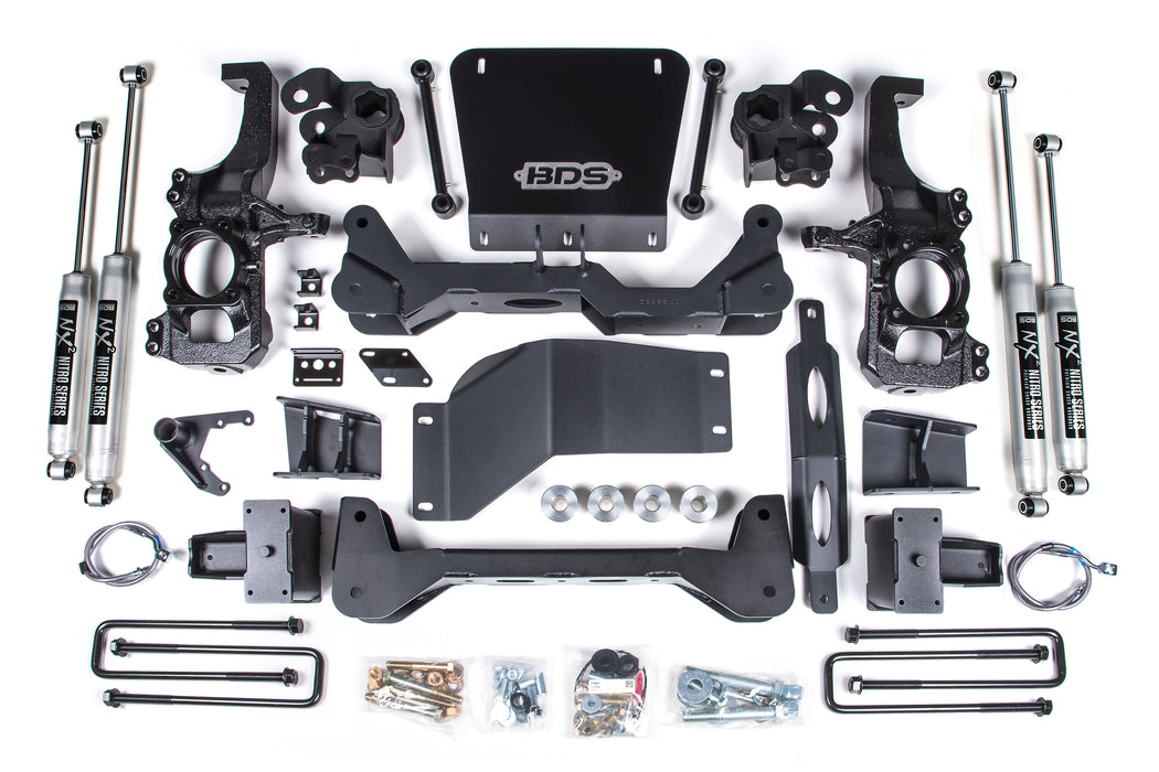 BDS 6.5" Lift Kit | Silverado/Sierra 2500HD/3500HD 20-24 4WD 5" Block With Overload