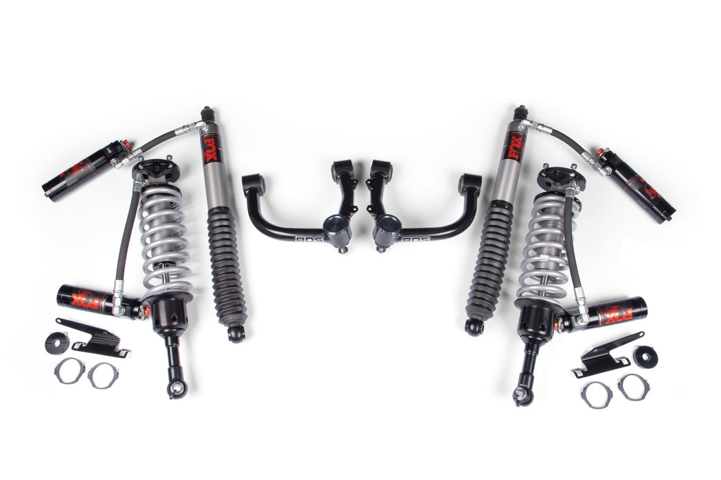 BDS 24 Toyota Tacoma 2" Suspension Lift Kit, 0" Rear, BDS UCA - Fox 2.5 Performance Elite Series C/O Front, Fox 2.5 Performance Elite Series Rear Shock