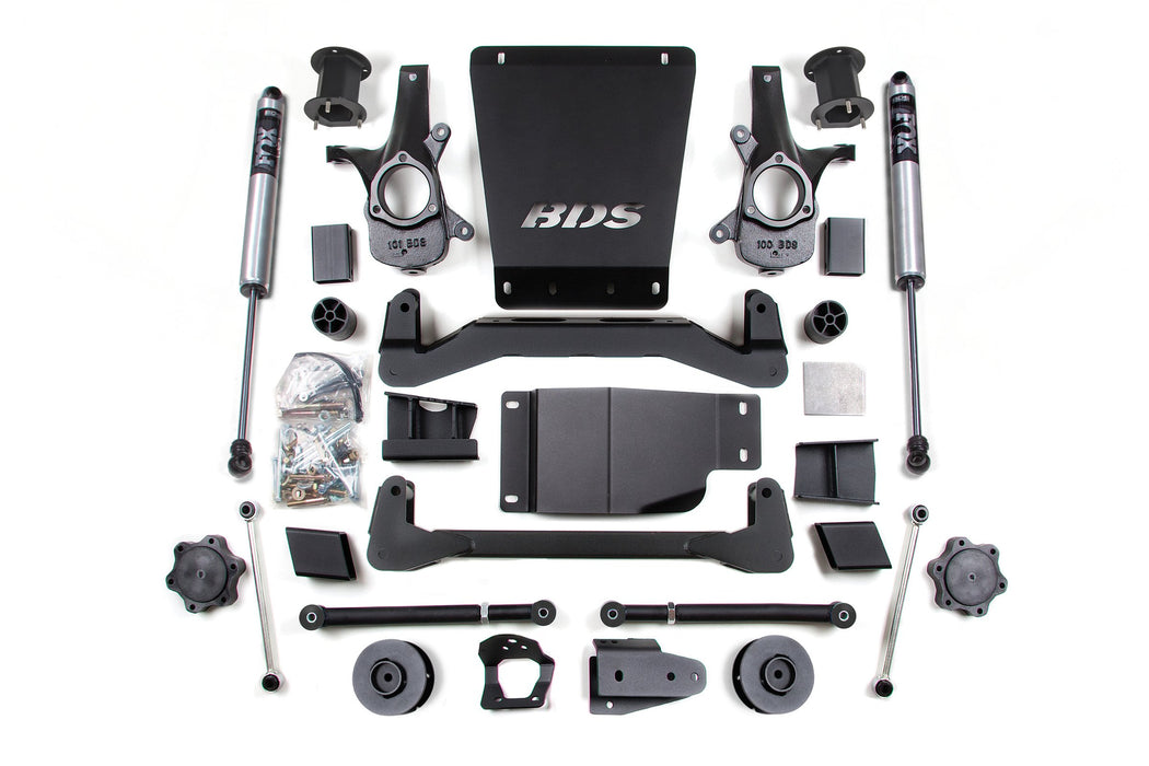 BDS 07-14 Chevrolet SUV - GMC SUV 4WD 4.5" Suspension Lift Kit, 2" Rear Lift, Spacer, Fox 2.0 IFP Performance Series