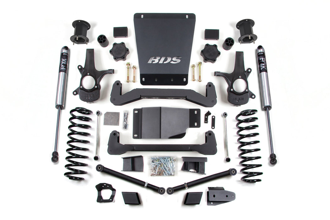 BDS 07-14 Chevrolet SUV - GMC SUV 4WD 6" Suspension Lift Kit, 5" Rear Lift, Coil Spring, Fox 2.0 IFP Performance Series