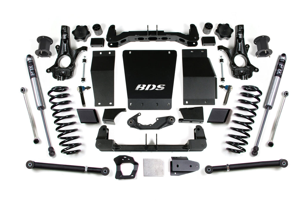 BDS 15-20 Chevrolet SUV - GMC SUV 4WD 6" Suspension Lift Kit (Cast Steel), 5" Rear Lift, Coil Spring, Fox 2.0 IFP Performance Series