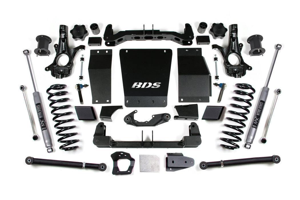 BDS 15-20 Chevrolet SUV - GMC SUV 4WD 6" Suspension Lift Kit (Cast Steel), 5" Rear Lift, Coil Spring,