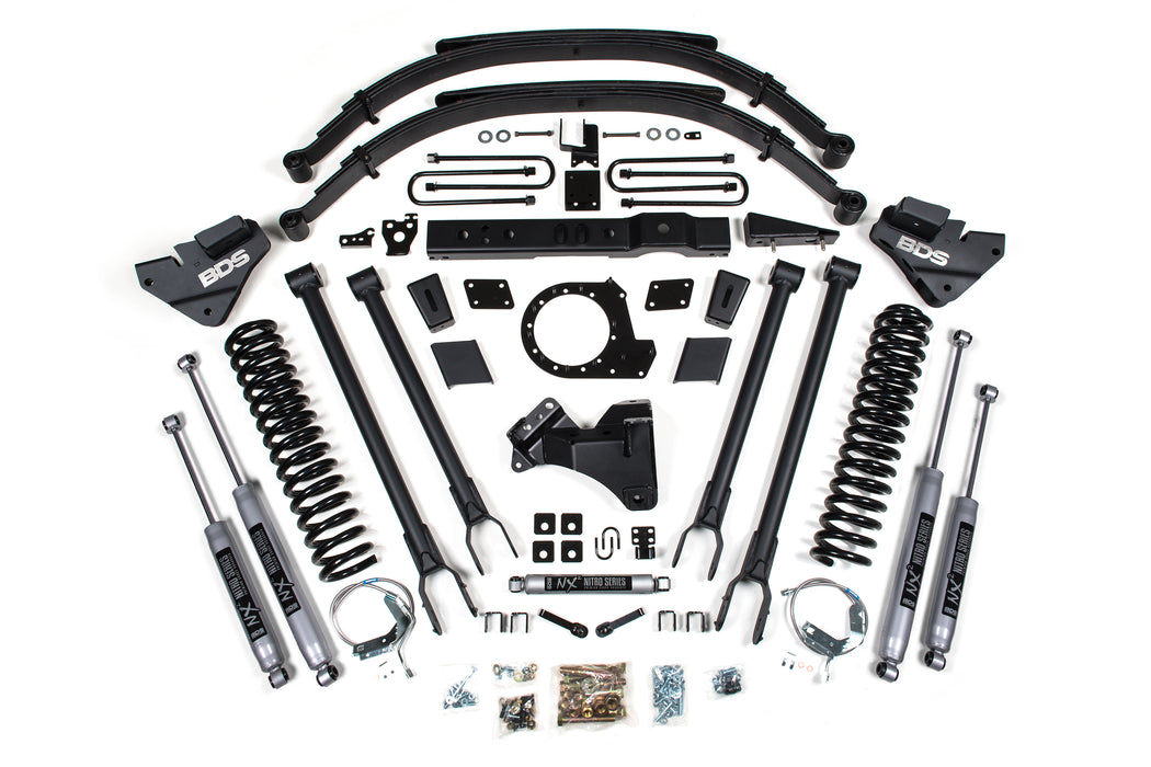 BDS 8 Inch Lift Kit, 4-Link Conversion, Ford F250/F350 Super Duty (2017-2019) 4WD Diesel