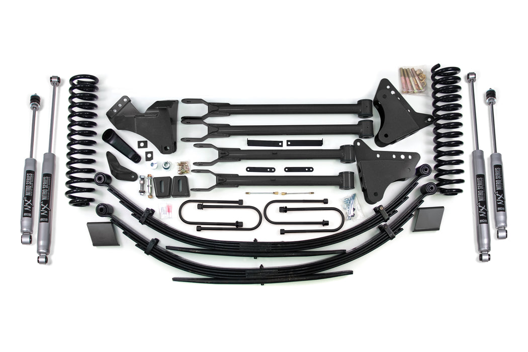 BDS 8 Inch Lift Kit w/ 4-Link, Ford F250/F350 Super Duty (2008-2010) 4WD Diesel