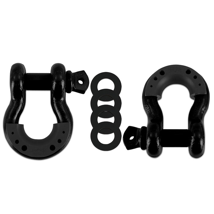 Mishimoto BNDR-BK 3/4" Steel D-Ring Shackle Set, 2 Pieces, Black