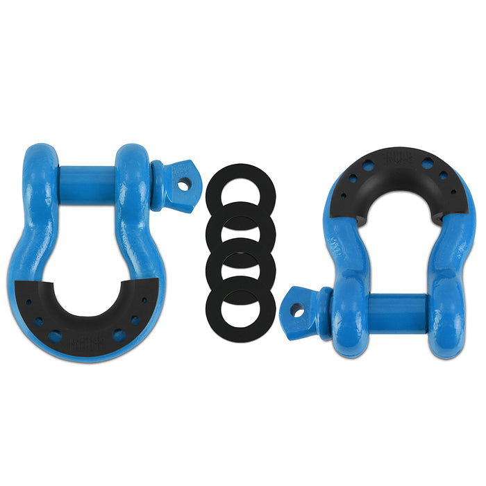 Mishimoto BNDR-BL 3/4" Steel D-Ring Shackle Set, 2 Pieces, Blue