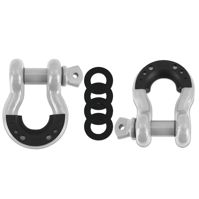 Mishimoto BNDR-GR 3/4" Steel D-Ring Shackle Set, 2 Pieces, Gray