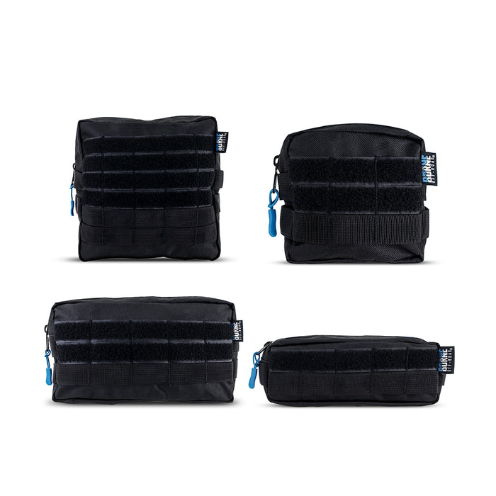Mishimoto BNMP-B-001 Borne Off-Road Molle Pouch Set, 4-Pack