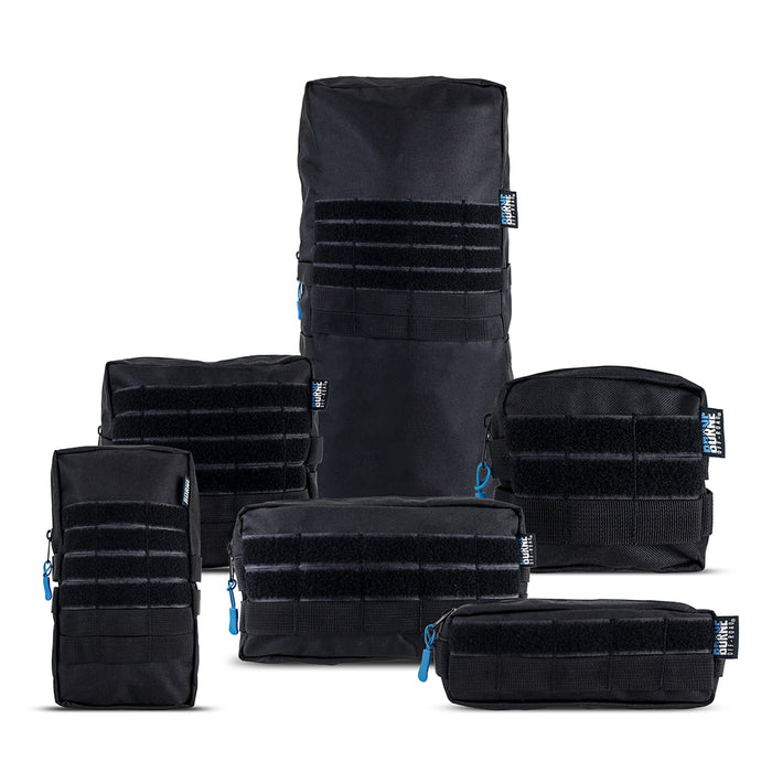 Mishimoto BNMP-B-002 Borne Off-Road Molle Pouch Set, 6-Pack