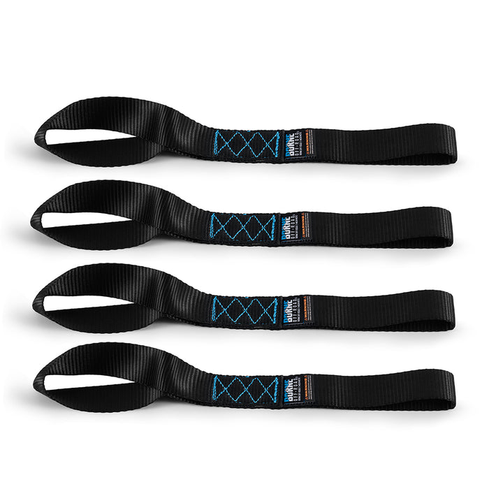 Mishimoto BNRTC-SLP-4BK Borne Off-Road Soft Loop Tie-Down Straps, Black