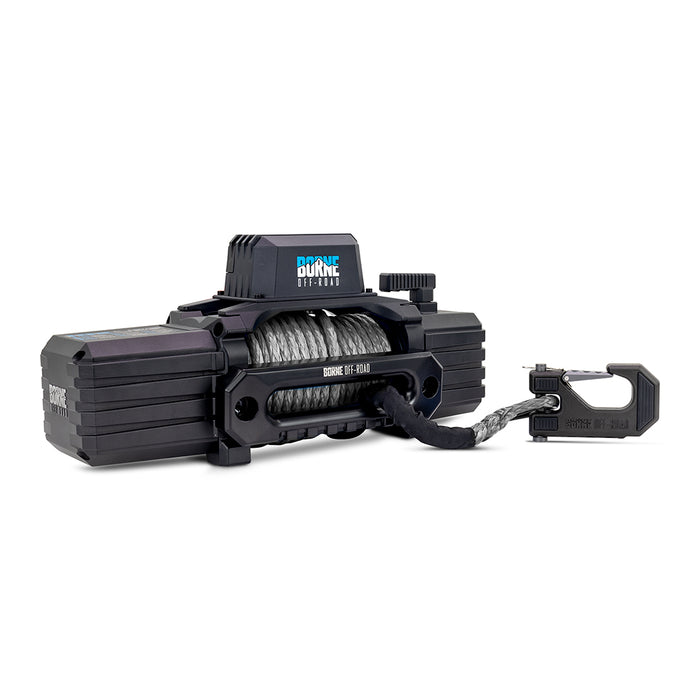 Mishimoto BNWN-12-SGR Borne Off-Road 12K Winch, Grey Synthetic Rope
