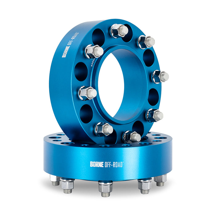 Mishimoto BNWS-002-500BL Wheel Spacers, 8X170, 125mm Center Bore, M14 X 1.5, 2.00-in Thick, Blue
