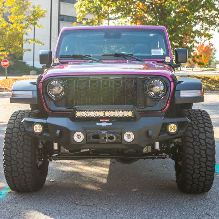 Combo Mid Front And Full Rear Bumpers For 18-25 Jeep Wrangler JL 2-4 Door