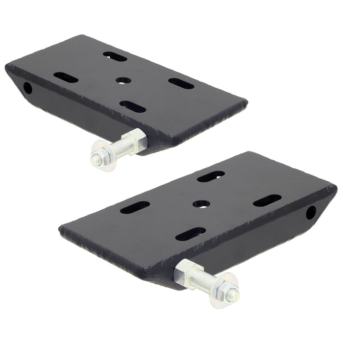 RockJock HD Leaf Spring Plates, For Use w/ 2 1/2 in. Springs, (Jeep YJ Front), Incl. Replaceable Sway Bar Mounts, Pair