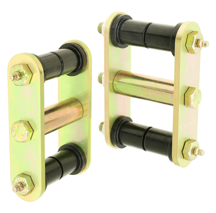 RockJock HD Leaf Spring Shackles, 76-86 CJ Rear, Incl. Urethane Bushings, HD Greasable Bolts, Pair