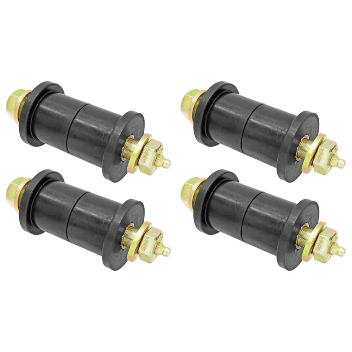 RockJock Leaf Spring Main Eye Bushing Kit, YJ, Incl. Urethane Bushings, Greasable Hardware, Set of 4