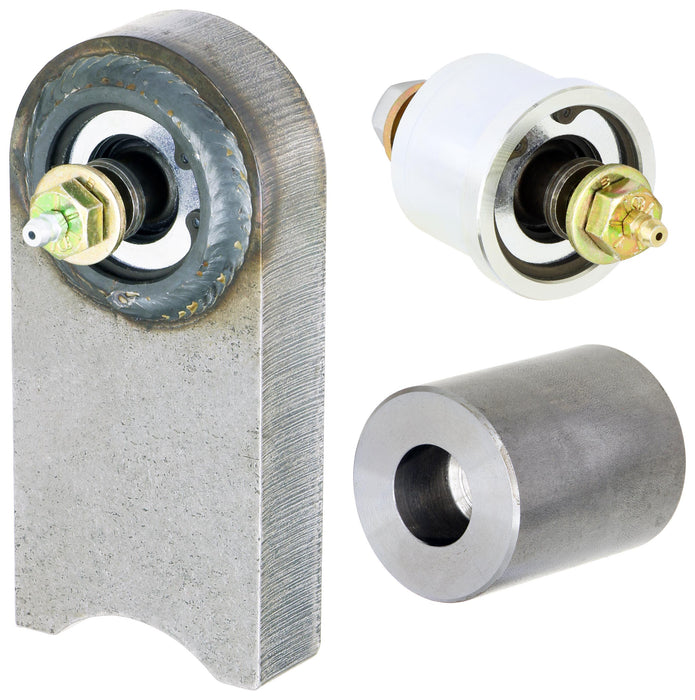 Johnny Joint Kit, TJ/LJ/XJ/MJ Front End Housing, (30 or 44), Greasable 7/16 in. Thru Bolts, Reqs. Welding